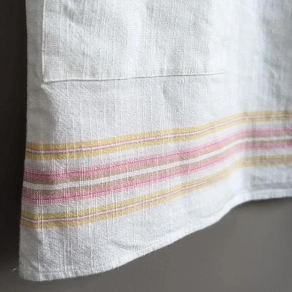 NWT Faherty Apres Soleil Stripe Hailee Dress sz M	 Organic Cotton Boho White - Picture 8 of 13